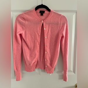 J Crew Italian Cashmere Cardigan XS coral